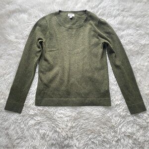 J Crew Teddie Long Sleeve Crew Neck Sweater Merino Wool Cotton Blend